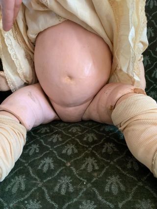 Huge Antique German Bisque George Borgfeldt Character Toddler Baby Doll 26 In. 5