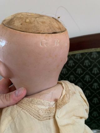 Huge Antique German Bisque George Borgfeldt Character Toddler Baby Doll 26 In. 7