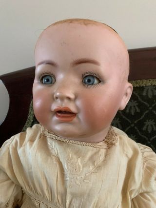 Huge Antique German Bisque George Borgfeldt Character Toddler Baby Doll 26 In. 9
