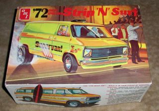 Vintage 47 Year Old Amt Strip " N " Surf 1972 Chevrolet Drag Van 100 & Unbuilt
