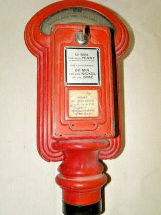 Vintage Duncan Miller 1c 5c 10c Parking Meter With Key