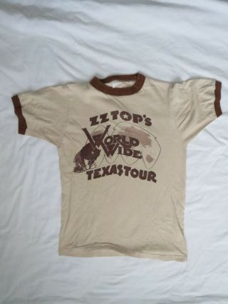 Vtg 1976 Zz Top World Wide Texas Tour Rock Concert T Shirt Mens M - Made In Usa