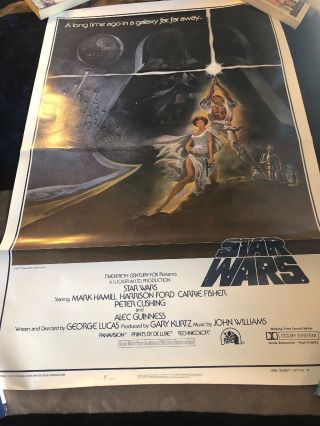 Vintage Star Wars Movie Poster 1977 One Sheet Style A 77 - 21 - 0