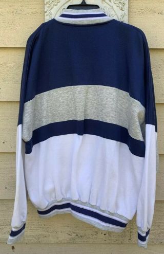 Vintage CHRISTIAN DIOR Monsieur Mens XL Tracksuit Top AND Bottom White Blue Grey 3