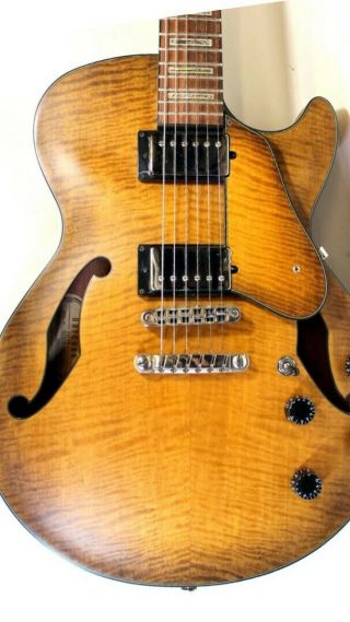 Ibanez Artcore Ags83b 6 String Guitar Vintage Burst On Flame Maple