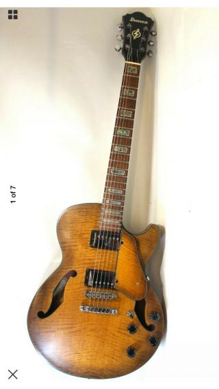 Ibanez Artcore AGS83B 6 String Guitar Vintage Burst on Flame Maple 2