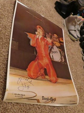 David Bowie Signed Vintage Poster Rare Ziggy Stardust