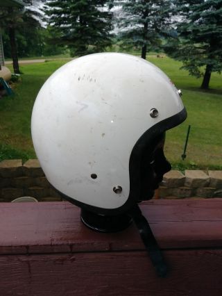 Vintage Bell R/t Motorcycle Helmet Size 7 1/4 Rare White 2 - 78 Rt R - T