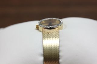 Vintage Ladies Concord 14K Yellow Gold Case and Diamond Bezel Watch 5