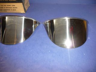 NOS Vintage Accessory 1950 - 60 ' s DUO - VISORS Dual Headlamps Headlight Visors CT28 3