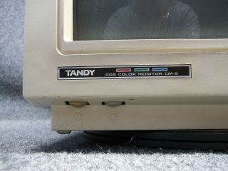 Tandy CM - 5 Vintage Personal Computer RGB Color CRT Video Display Monitor 3