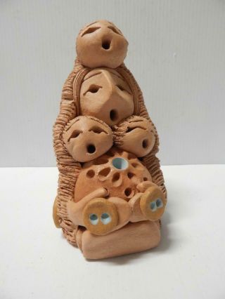 Vintage Taos Pueblo Indian Pottery Storyteller Figure Pot By Cheyene Jim