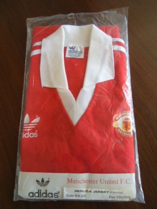 Manchester United 1980 Adidas Home Shirt Unworn & Bag Rare Vintage
