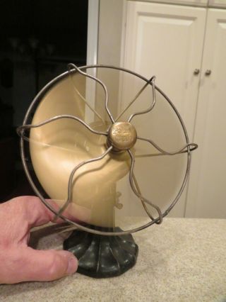 Vintage 1921 A.  C.  Gilbert Polar Cub Electric Fan Type G 6 " Brass Blades Minty