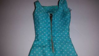 Vintage Barbie Dress Sun Shiner Blue Polka Dots from 1969 3