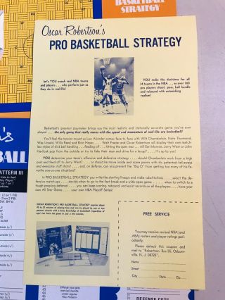Vintage Oscar Robertson’s Pro Basketball Strategy Game.  RGI 7
