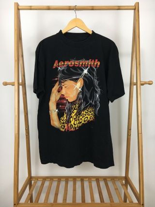 Rare Vtg 1994 Aerosmith Get A Grip Steven Taylor Concert Tour Black T - Shirt Xl