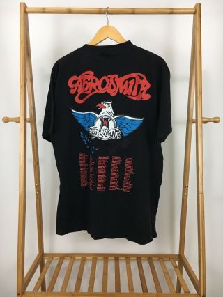 RARE VTG 1994 Aerosmith Get A Grip Steven Taylor Concert Tour Black T - Shirt XL 2