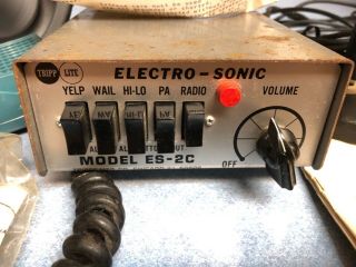 Rare Vintage Electro Sonic Tripp Lite ES - 2C Siren Box PA and ES - 2C Speaker 2