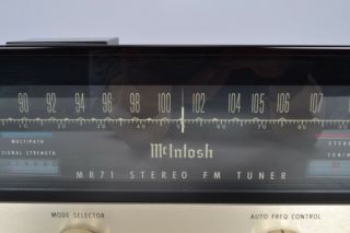 McIntosh MR71 Vacuum Tube Stereo FM Radio Tuner - Vintage - Audiophile 10