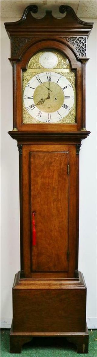 Top Quality Antique 18thc Scottish 8 Day Mahogany Grandfather Longcase Clock