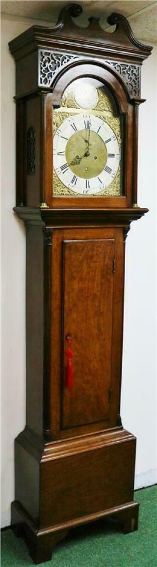 Top Quality Antique 18thc Scottish 8 Day Mahogany Grandfather Longcase Clock 3