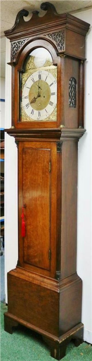 Top Quality Antique 18thc Scottish 8 Day Mahogany Grandfather Longcase Clock 5