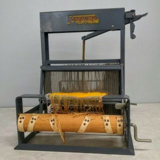 Vintage Structo Artcraft 8 " Loom 4 Harness Metal Spools W/crank 15 Dent Reed