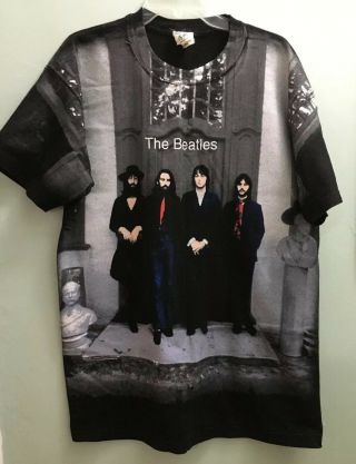 Vintage Vtg The Beatles Hey Jude All Over Print Shirt Xl
