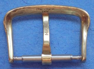 VINTAGE MOVADO 14K SOLID GOLD WATCH BUCKLE 16MM FOR YOUR TRIPLE CALENDAR WATCH 2
