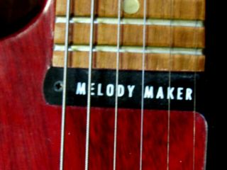 VINTAGE 1965 GIBSON MELODY MAKER RED WITH CASE SERIAL 281470 4