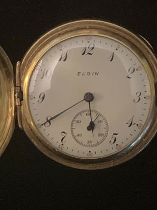 Antique 18K Solid Gold Elgin Pocket Watch Size Os 19 Jewels Circa 1905 5