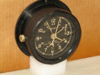 Chelsea U.  S.  Army M1 Message Center Clock 4 " Dial 1945 Ww2
