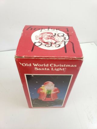 Rare Vtg 1985 Merck Old World Christmas Santa Light 1st Edition Box 4