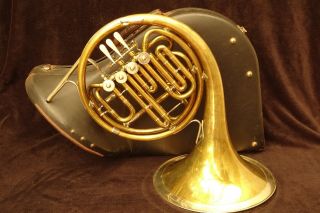 Very Rare Vintage Otto Schmelz Double Compensating French Horn - Cor