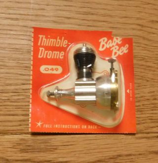 Vintage N.  O.  S.  Thimble Drome.  049 Babe Bee Model Engine,  Blister Pack.