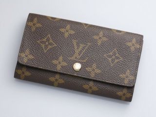H6287m Authentic Louis Vuitton Monogram Bifold Mini Wallet Vintage