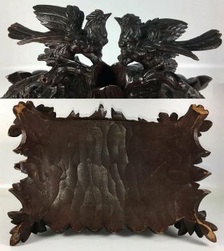 Antique Black Forest 11 ",  Document,  Jewelry Box,  Casket With Elaborate Carving