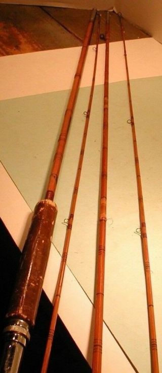Vintage H - I Horrock - Ibbotson Ex1 - Juper - Lane Fly Fishing Rod With Canvas Bag