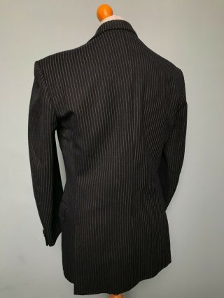 Vintage 1950 ' s bespoke three 3 piece chalk stripe suit size 40 4