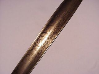 Smallsword Cut Steel hilt Rare Colichemarde Blade Silver grip NR 8