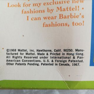 Vintage Talking Julia Barbie Doll Brand Complete 1968 4