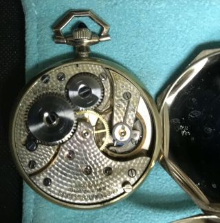 Antique OMEGA 14k Gold Octagonal Open Face Pocket Watch 9