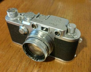 Leica IIIf Vintage 35mm Camera & Summitar 5cm 1:2 Lens - Leitz Germany Red Dial 2