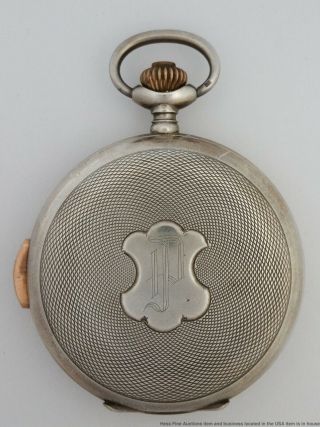 Utmost German Style Quarter Hour Repeater Hunter Pocket Watch To Fix