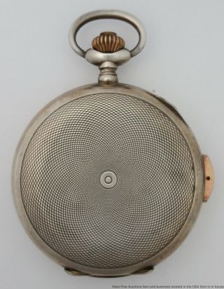 Utmost German Style Quarter Hour Repeater Hunter Pocket Watch to Fix 2