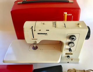 Vintage 1980’s Bernina Record 830 Sewing Machine With Red Case 2
