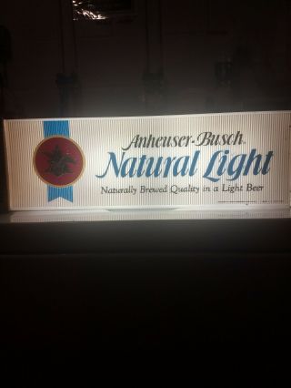 Vintage Anheuser Busch Natural Light Beer Sign 