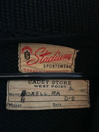 Vintage Cadet Store West Point Wool Stadium sportswear shaker sweater Jacket 3
