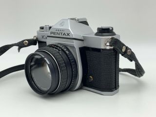 Vintage Asahi Pentax K1000 Film Camera w/ SMC Pentax - M 1:2 50mm Lens & Case 4